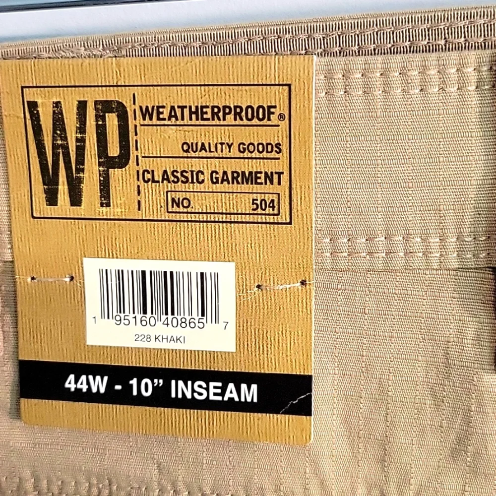 Weatherproof Utility Shorts Stretch Rip Stop Multi Media Pocket Size 44 NWT